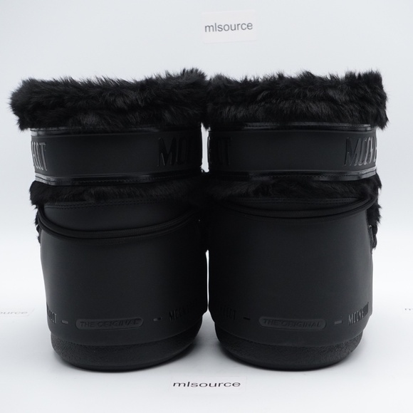 NEW Women's Moon Boot Icon Low Faux Fur Snow Boots Black - Picture 5 of 15